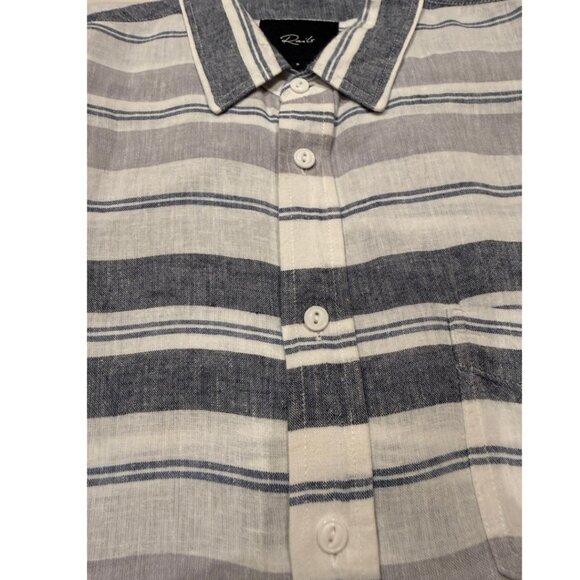 Rails Fairfax Stripe Short Sleeve Button-Up Shirt, Size Small - Picture 5 of 5